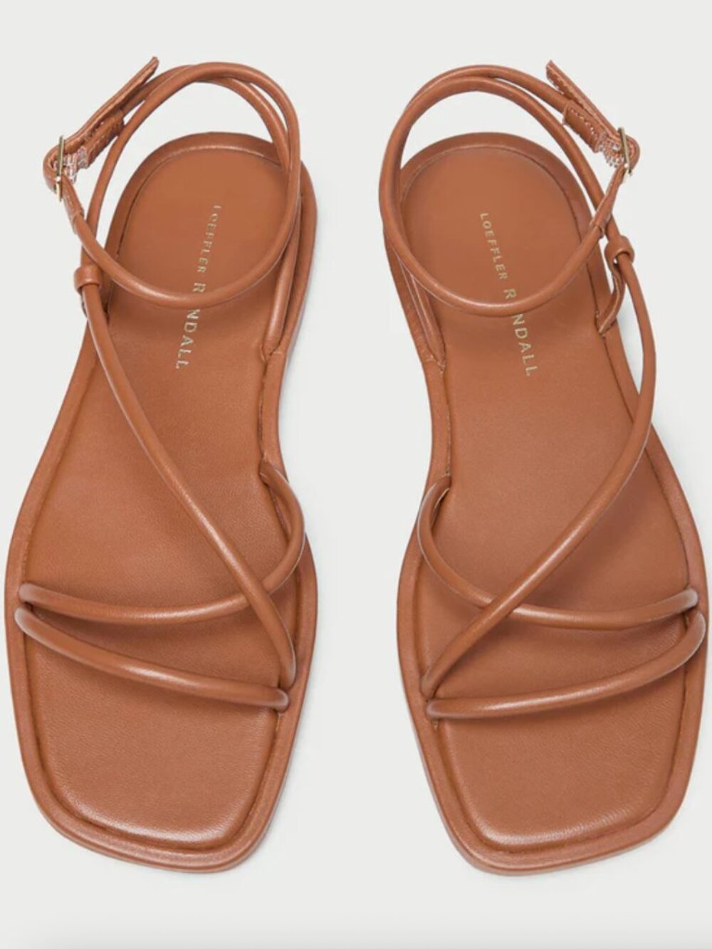 NEW Loeffler Randall size 7 Noor Timber Leather Flat Sandal